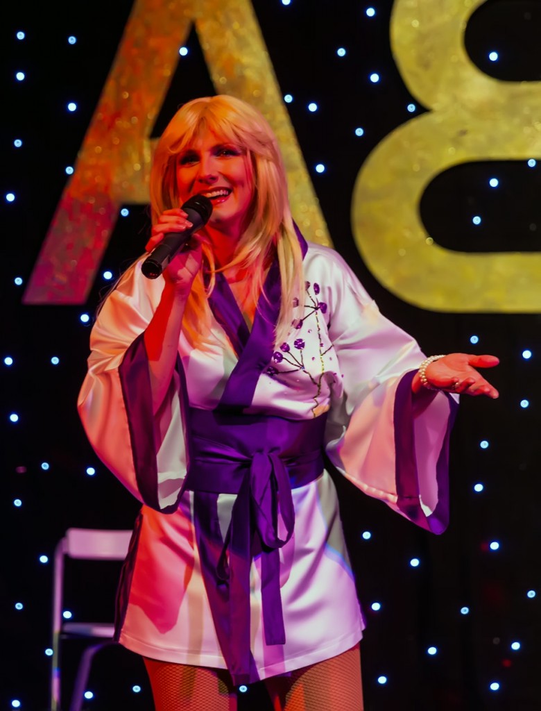 Karen as Agnetha in Bjorn Identity