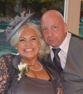 Elayne with husband Davey, whos also in the band