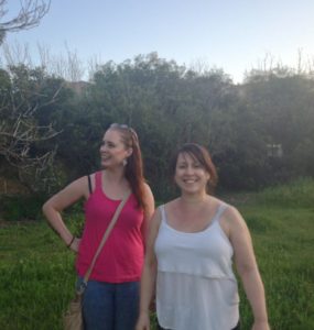 Linda (right) with her eldest daughter Abby 