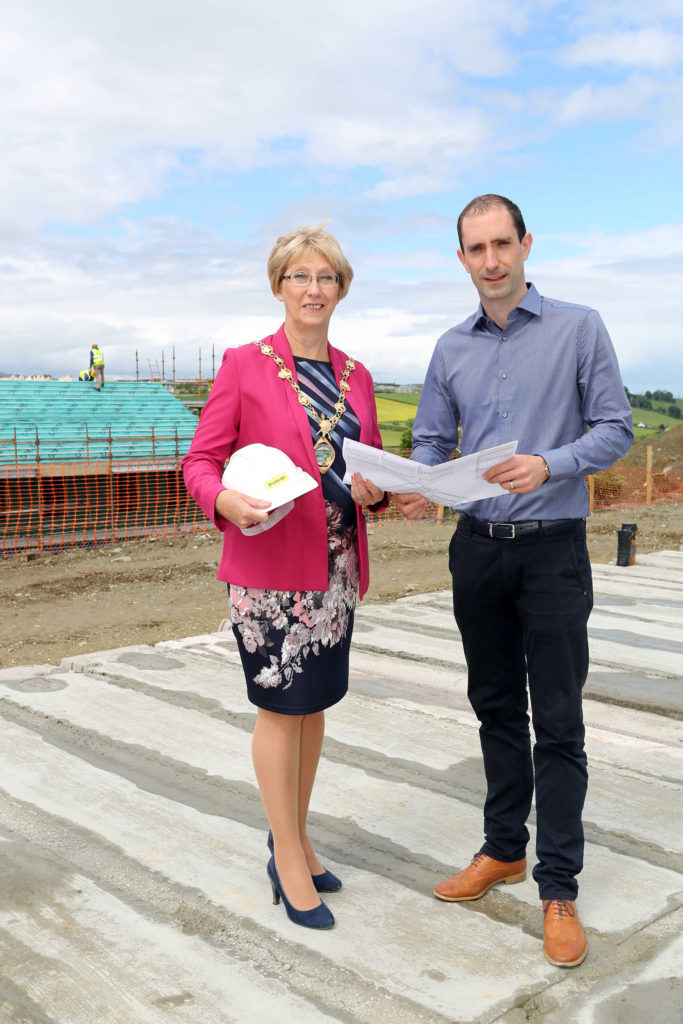 Mayor of Derry City and Strabane District Council, Alderman Hilary McClintock, and Joe McGinnis, Managing Director of Braidwater.