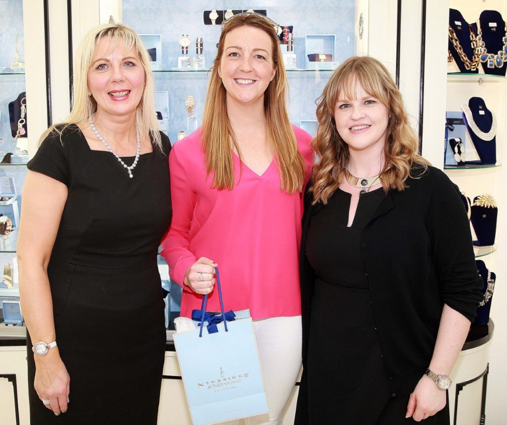 Tracie Myles from Newbridge Silveware, Sarah Jayne Miskelly from The Grand Opera House and Newbridge Silveware's Belfast store manager Ciara Donnelly