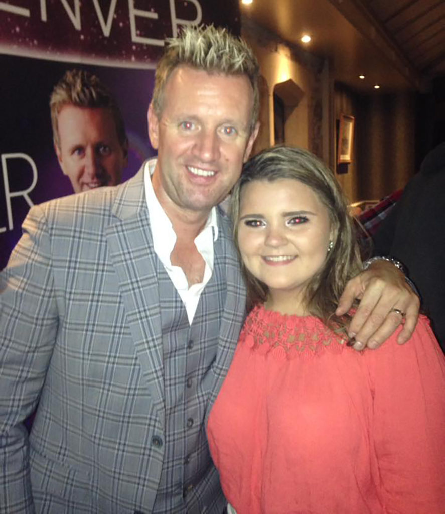 Lucy McVeigh with country star  Mike Denver
