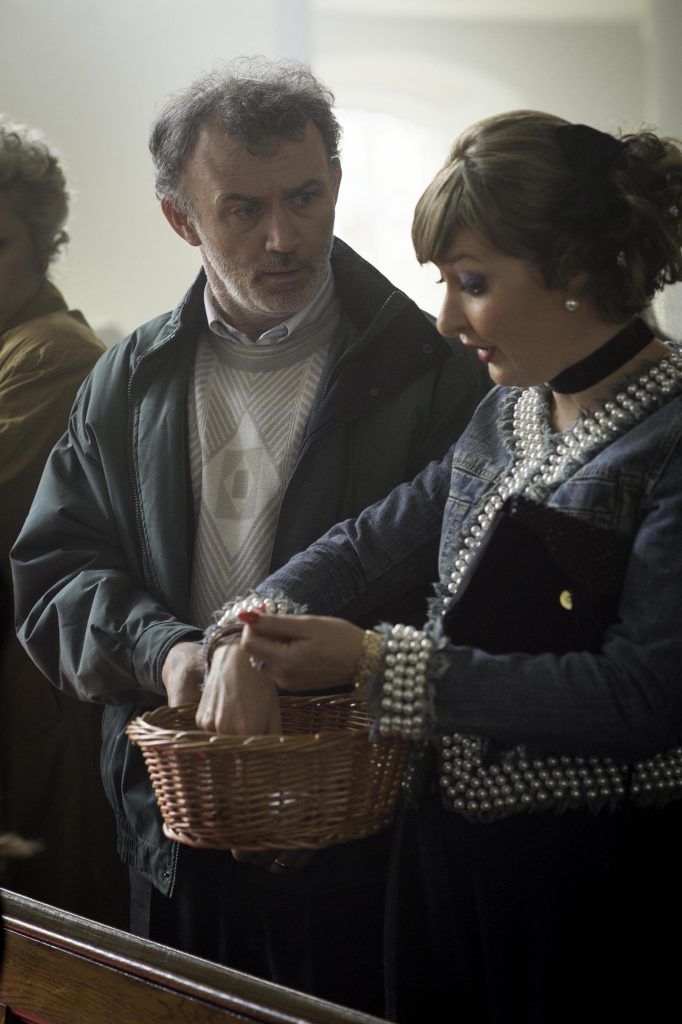 Gerry Quinn (Tommy Tiernan) and Sarah McCool (Kathy Kiera Clarke)