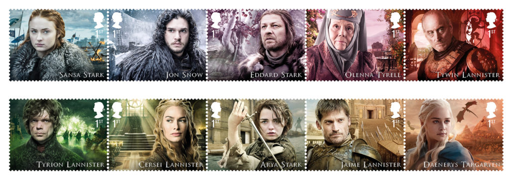 GoT stamps Full set