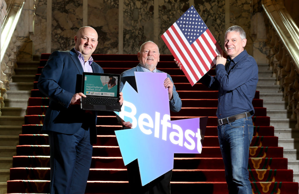 Glenn Patterson, Entrepreneurship Solutions Manager, Invest Northern Ireland, Councillor Jeffrey Dudgeon, Deputy Chairperson of Belfast City Council’s City Growth and Regeneration Committee and John Knapton, Catalyst Inc’s Director of Springboard